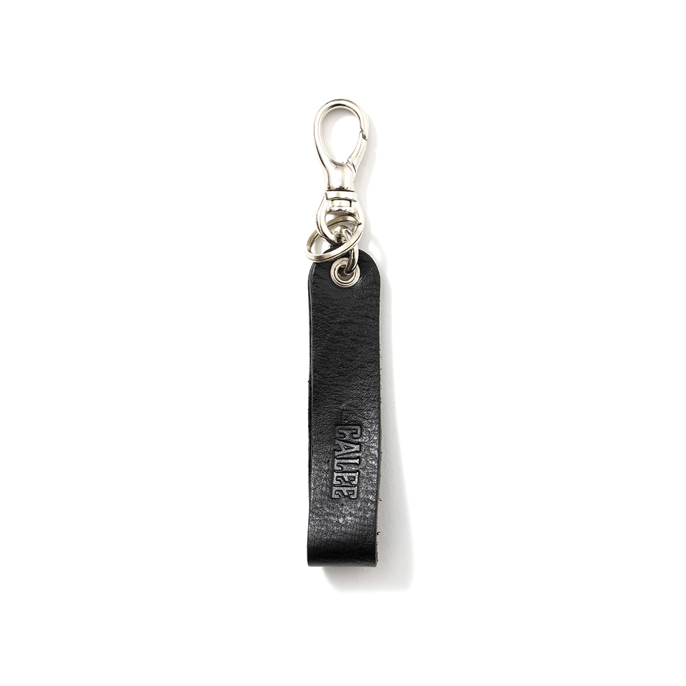 画像: CALEE/Studs & Embossing assort leather key ring（Type B）（ブラック）［レザーキーリング-22春夏］
