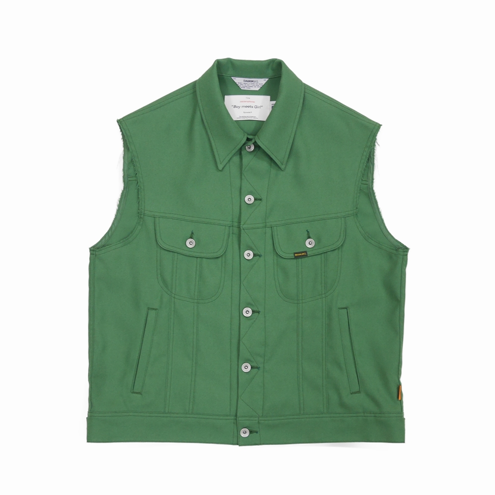 DAIRIKU/Regular Polyester Vest（グリーン）［ポリエステルベスト-22