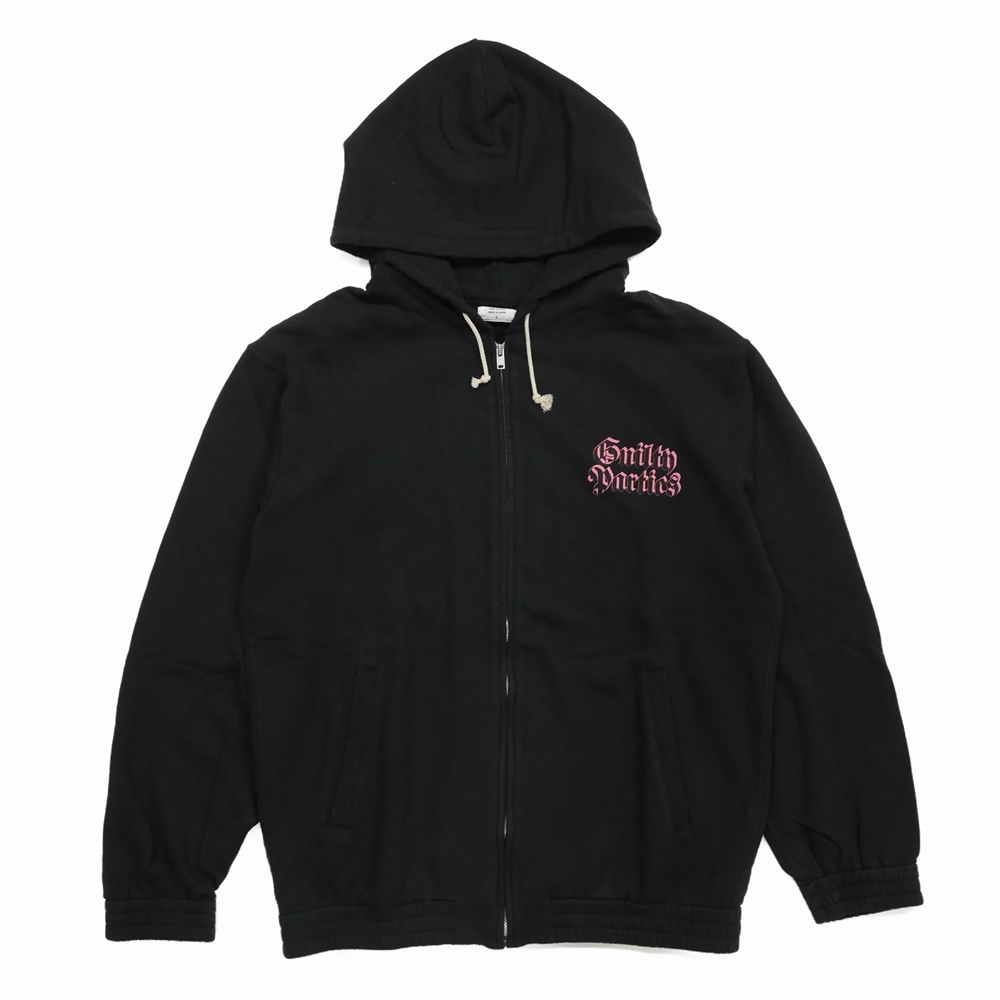 WACKO MARIA/FULL ZIP HOODED SWEAT SHIRT（ブラック）［ジップアップ