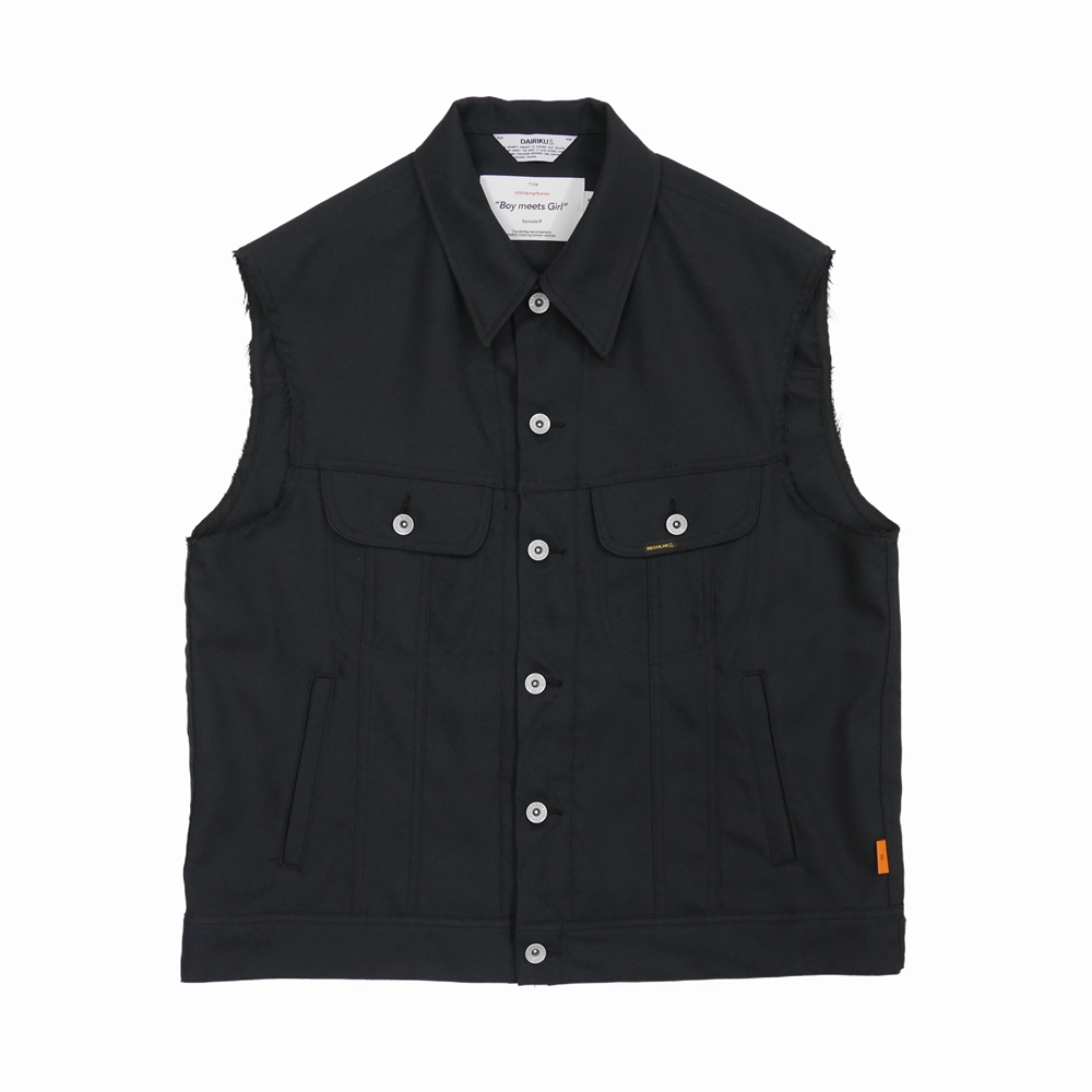 DAIRIKU/Regular Polyester Vest（ブラック）［ポリエステルベスト-22 