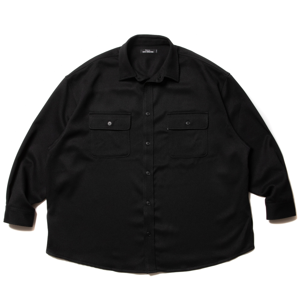 画像: COOTIE PRODUCTIONS/Polyester Kersey Error Fit CPO Shirts（×Name.）（ブラック）［エラーフィットCPOシャツ-22春夏］