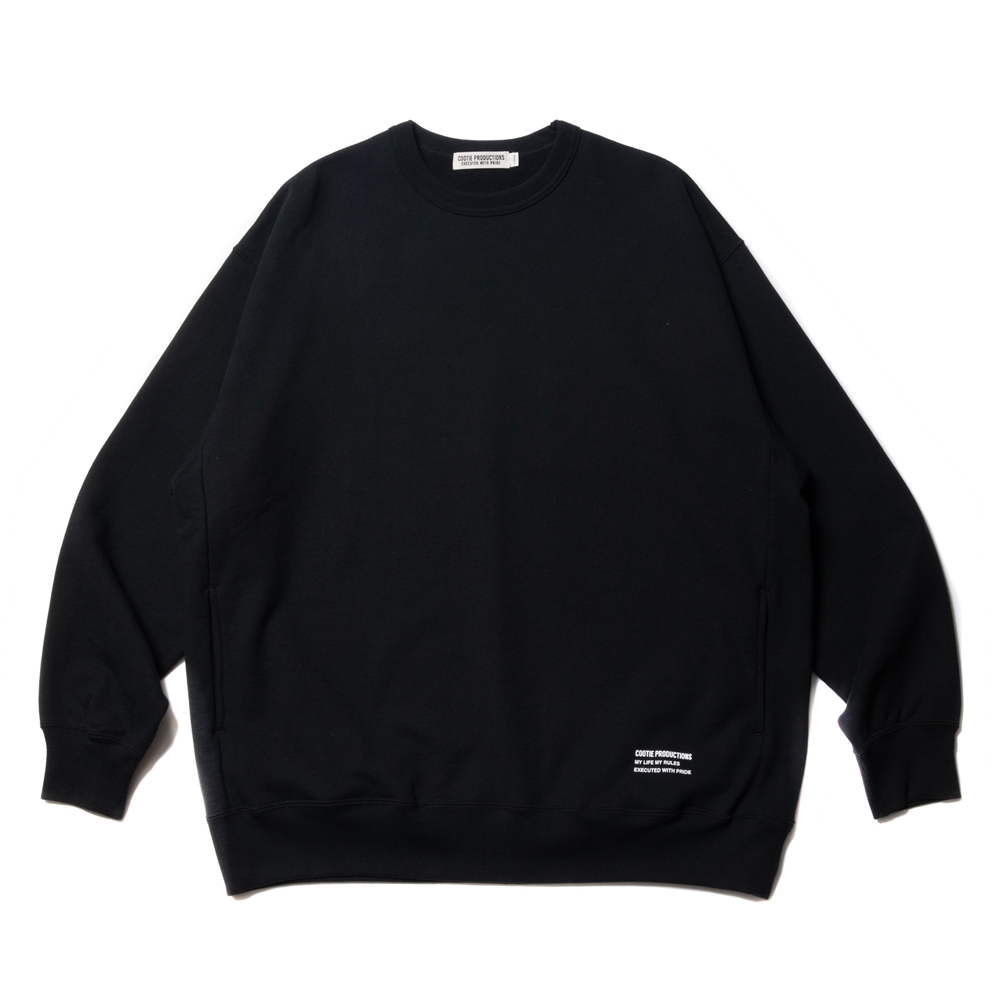 画像: COOTIE PRODUCTIONS/Plain Crewneck Sweatshirt（ブラック）［クルーネックスウェット-22春夏］