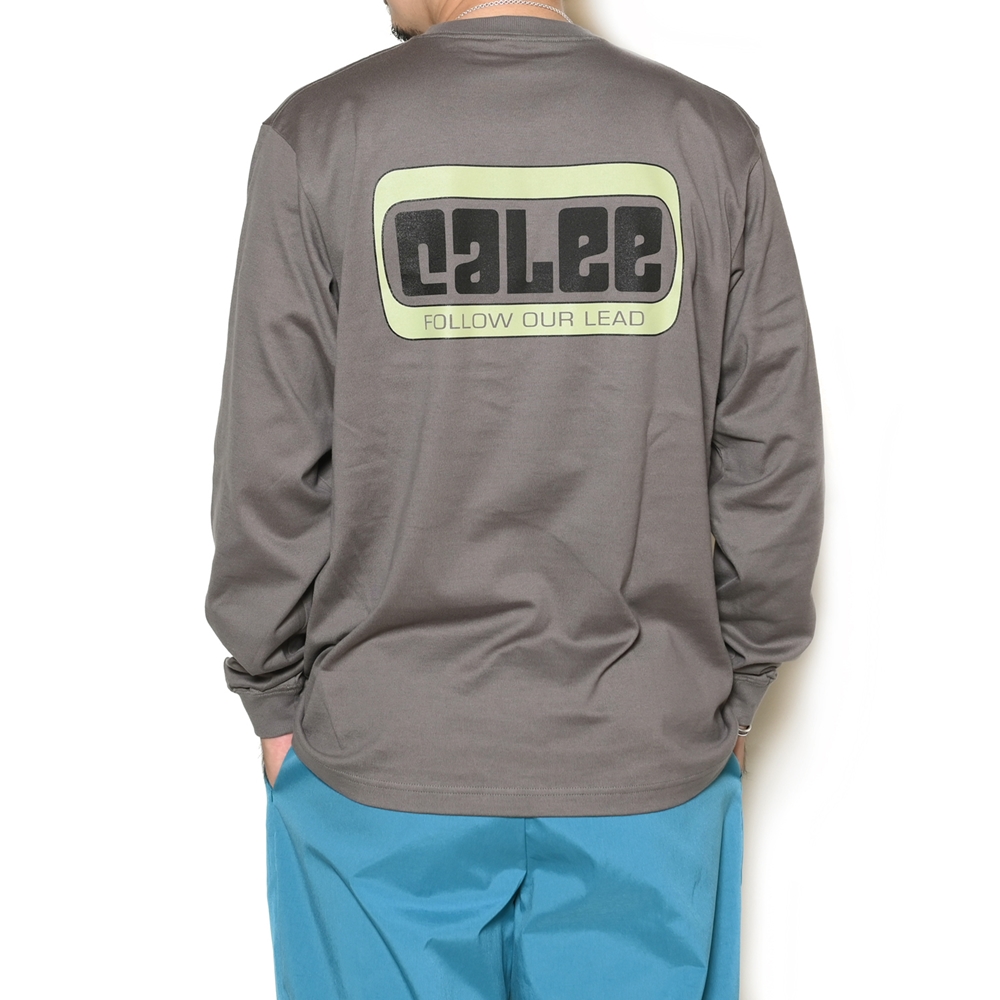 画像: CALEE/CALEE Box logo L/S t-shirt（グレー）［プリント長袖T-22春夏］