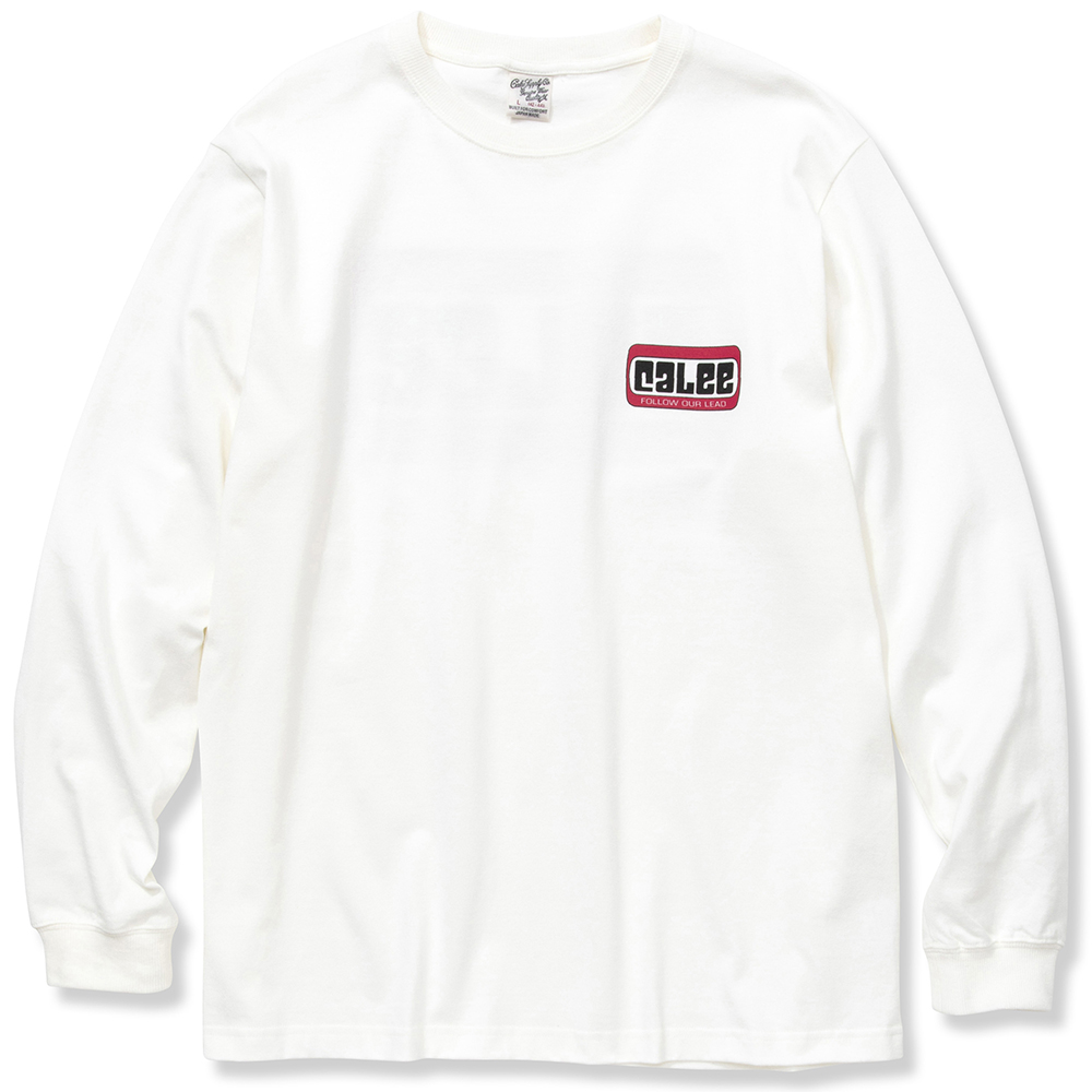 画像: CALEE/CALEE Box logo L/S t-shirt（ホワイト）［プリント長袖T-22春夏］