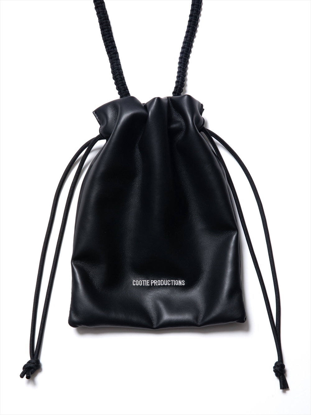 画像: COOTIE PRODUCTIONS/Fake Leather Drawstring Bag（ブラック）［フェイクレザードローストリングバッグ-22春夏］