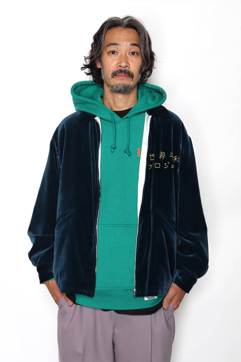 画像: WACKO MARIA/WASHED HEAVY WEIGHT PULLOVER HOODED SWEAT SHIRT（グリーン）［プルオーバーパーカー-22春夏］