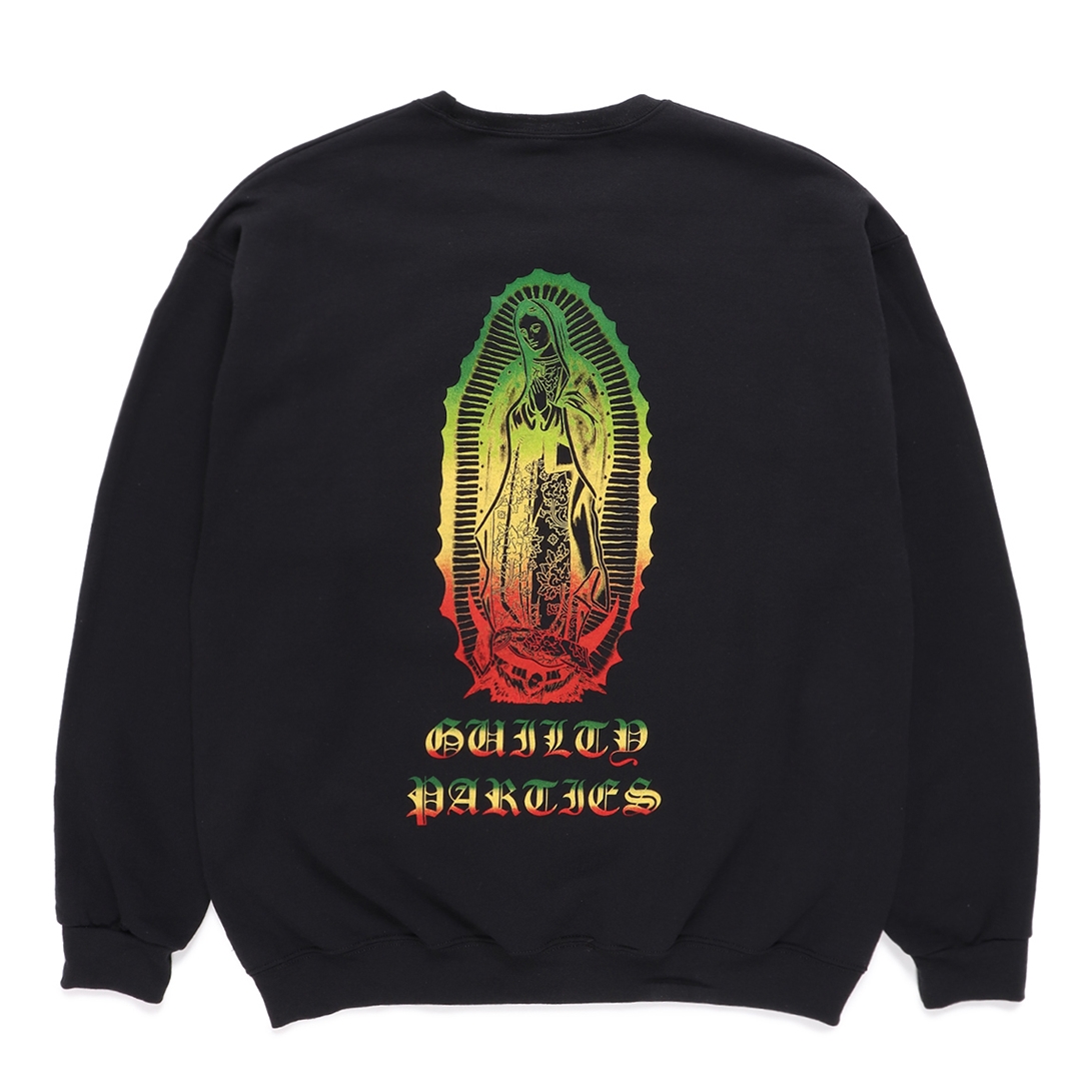 画像: WACKO MARIA/SWEAT SHIRT（ブラック）［クルーネックスウェット-22春夏］