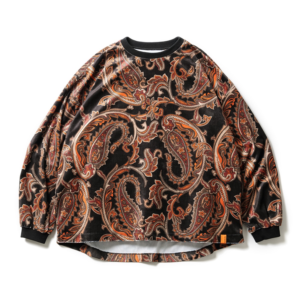 画像: TIGHTBOOTH/PAISLEY VELOR LONG SLEEVE（ペイズリー）［ペイズリーベロアロングスリーブ-22春夏］