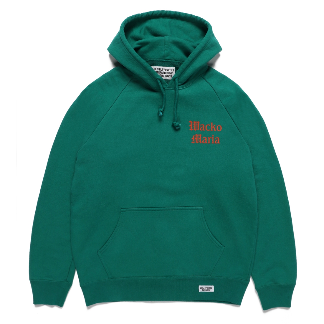 画像: WACKO MARIA/WASHED HEAVY WEIGHT PULLOVER HOODED SWEAT SHIRT（グリーン）［プルオーバーパーカー-22春夏］