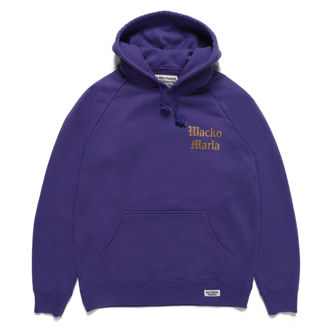 画像: WACKO MARIA/WASHED HEAVY WEIGHT PULLOVER HOODED SWEAT SHIRT（パープル）［プルオーバーパーカー-22春夏］