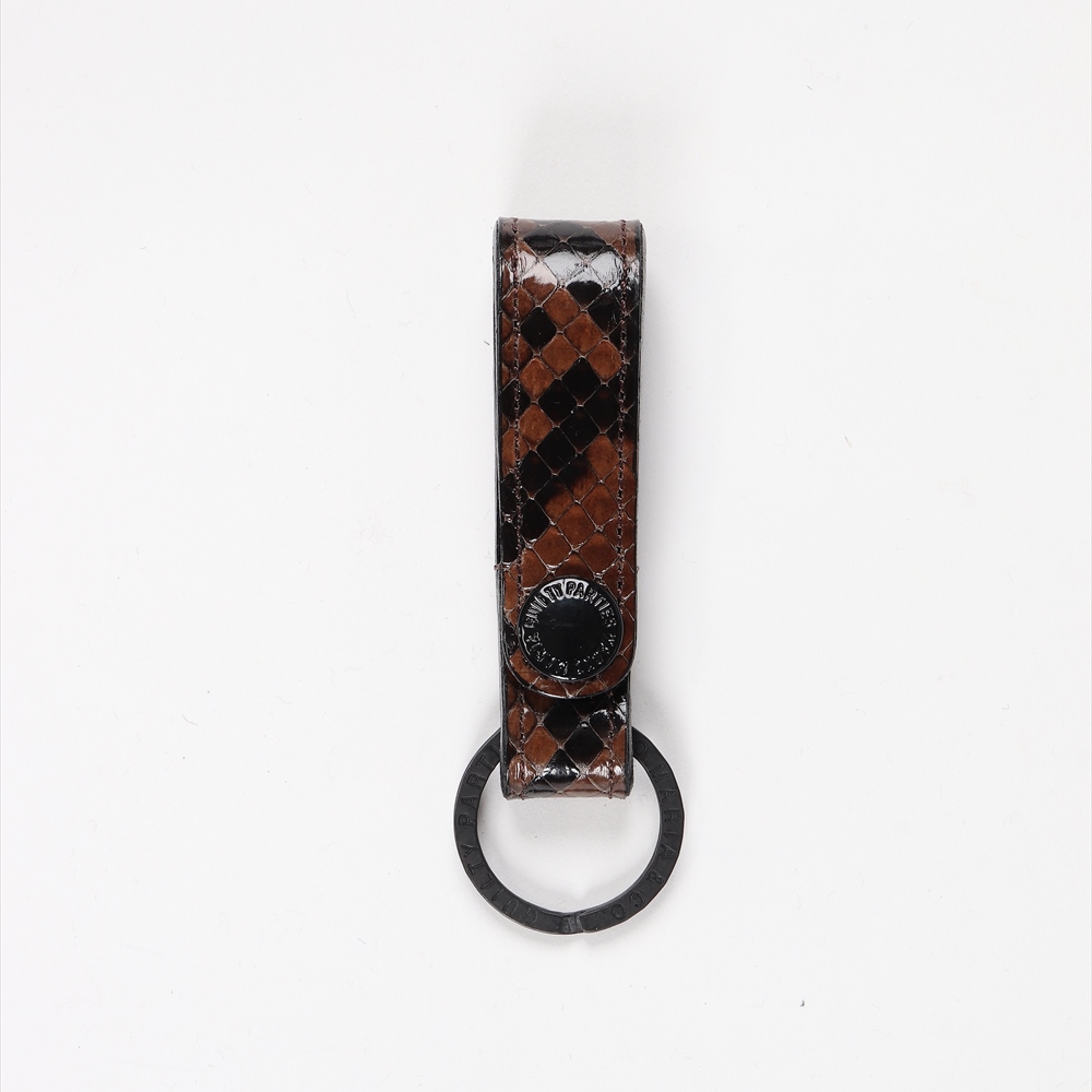 画像: WACKO MARIA/PYTHON LEATHER KEY HOLDER（ブラウン）［パイソンレザーキーホルダー-22春夏］