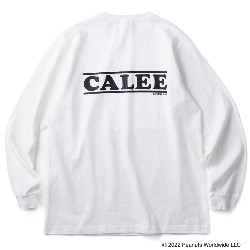画像: CALEE/PEANUTS L/S T-shirt（ホワイト）［プリント長袖T-22春夏］
