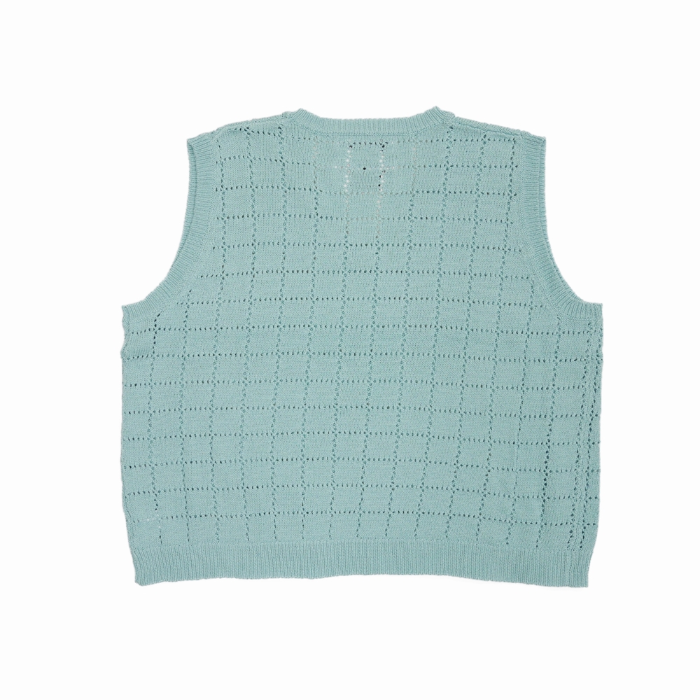 dairiku "LOVE"Hard Agyle Knit Vest