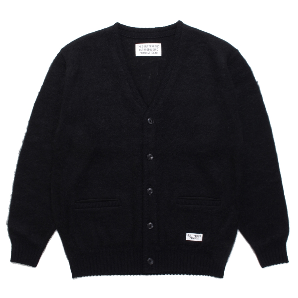 WACKO MARIA/MOHAIR KNIT CARDIGAN（ブラック）