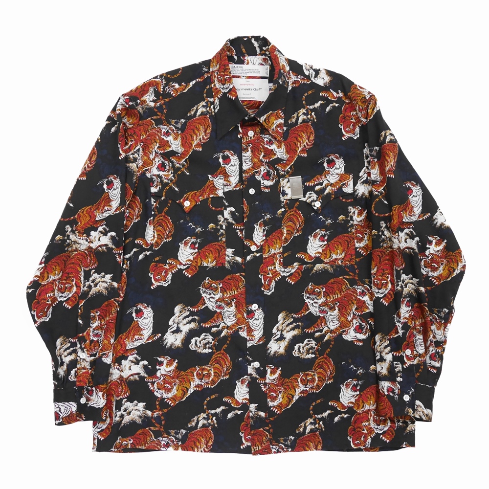 DAIRIKU/Tiger L-S Shirt with Money Clip（ブラック） 【30%OFF