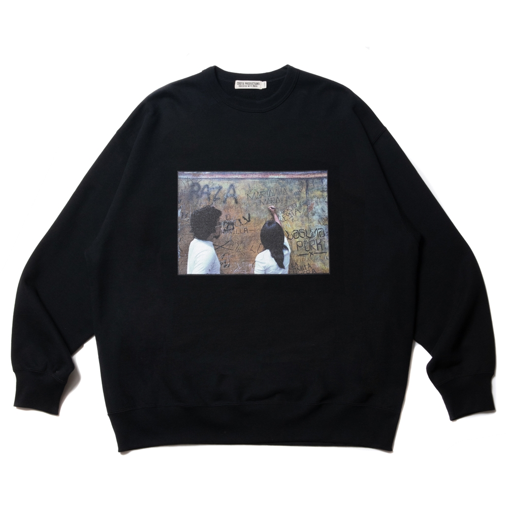 画像: COOTIE PRODUCTIONS/Print Crewneck Sweatshirt-5（×VARRIO）（ブラック）［クルーネックスウェット-22春夏］