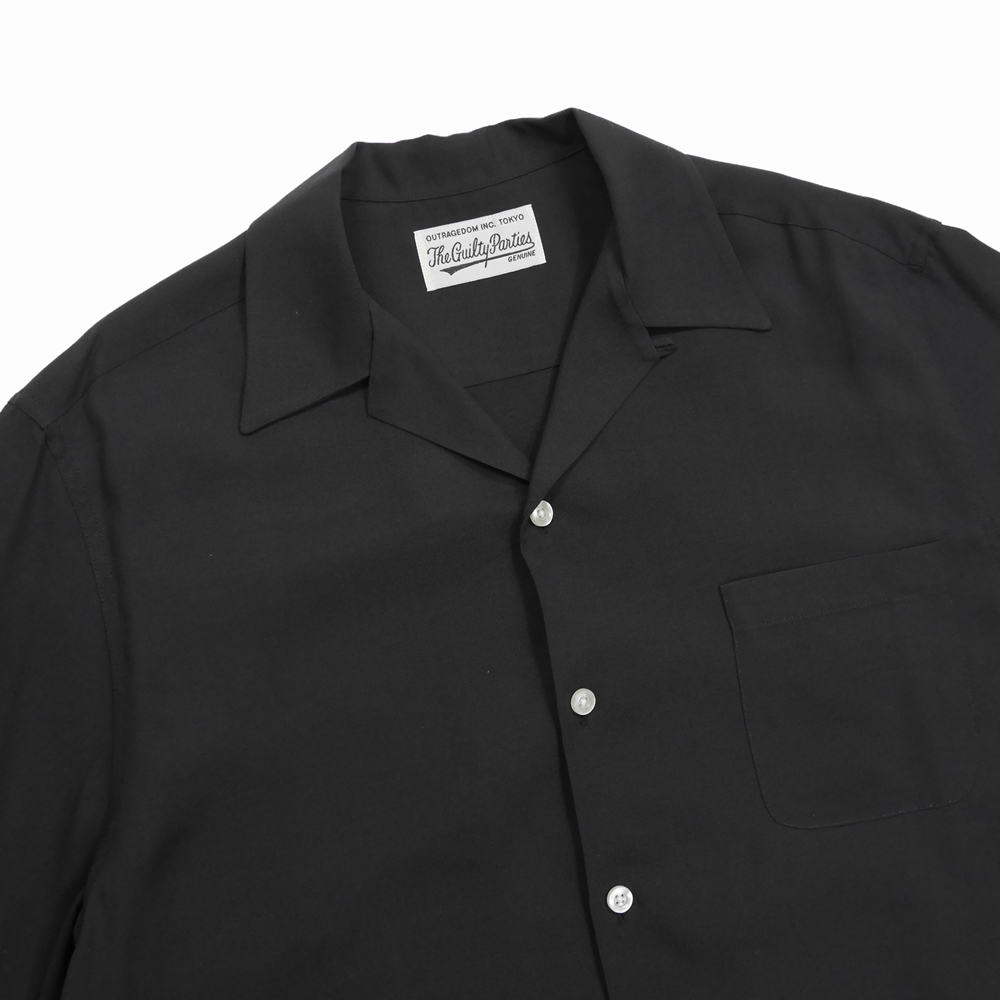 WACKO MARIA/50'S SHIRT S/S（TYPE-1）（ブラック）［50'Sシャツ-22春 