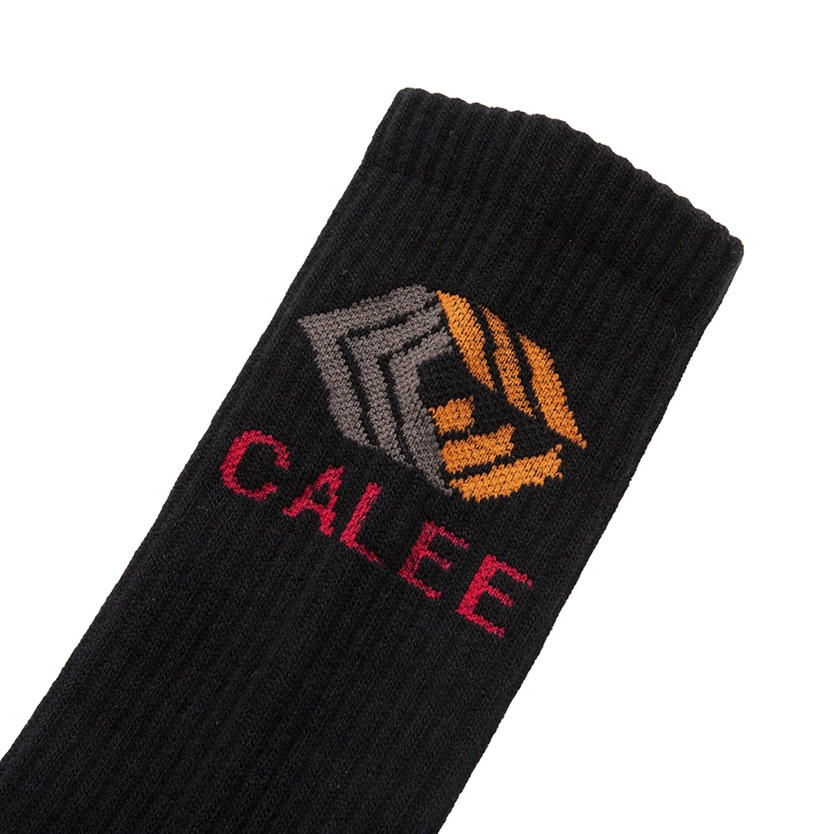 画像: CALEE/CALEE Logo pile socks（ブラック）［ロゴソックス-22春夏］