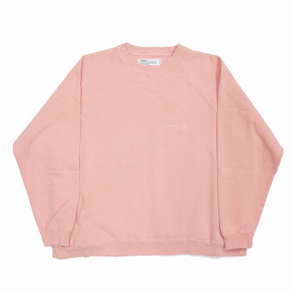 画像: DAIRIKU/"BoymeetsGirl" Pullover Sweter（サーモン） 【40%OFF】［クルーネックスウェット-22春夏］