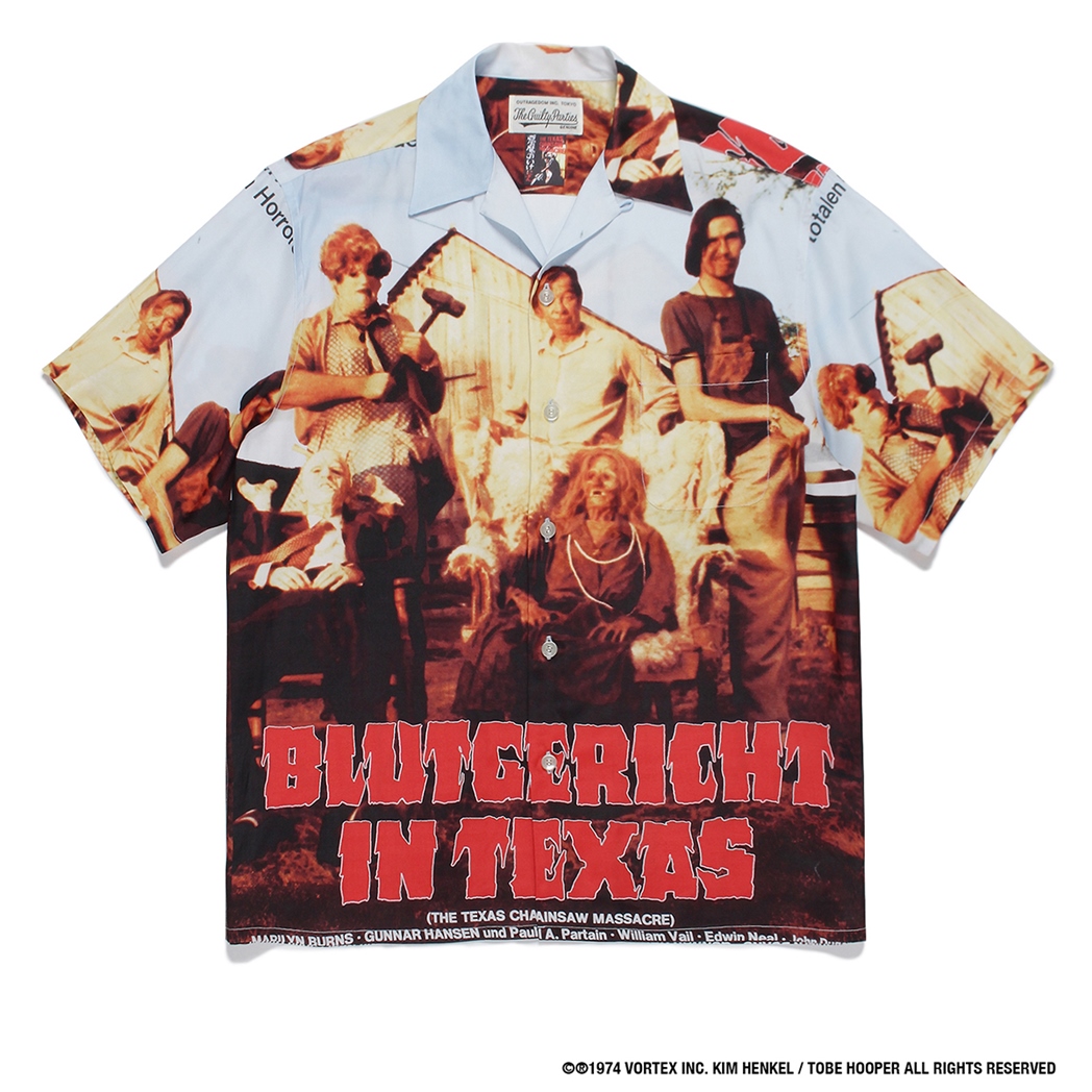 WACKO MARIA/THE TEXAS CHAINSAW MASSACRE HAWAIIAN SHIRT  S/S（ワンカラー）［ハワイアンシャツ-22春夏］ JONAS