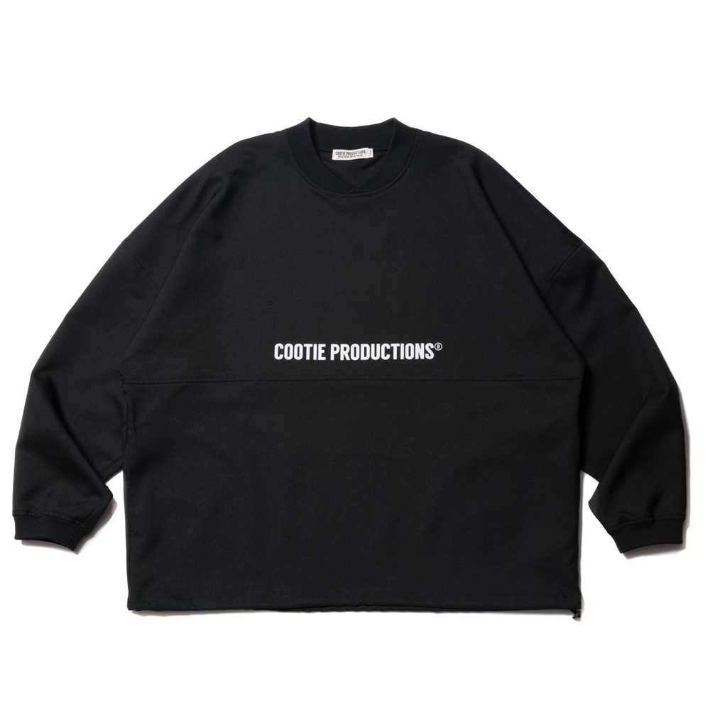 COOTIE PRODUCTIONS/Polyester Twill Football L/S Tee（ブラック