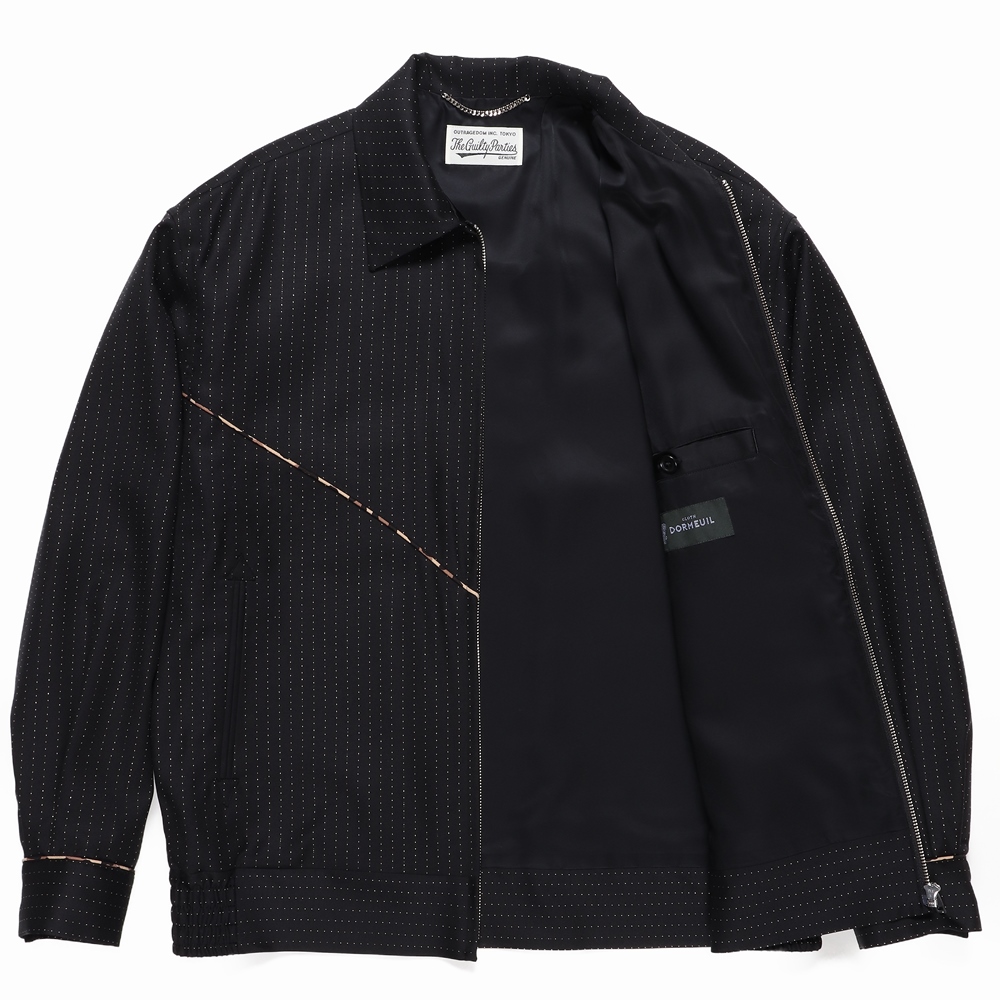 画像: WACKO MARIA/GRITTER STRIPE WESTERN JACKET（IMPORT FABRIC / DORMEUIL）（ブラック）［グリッターストライプウエスタンJKT-22春夏］