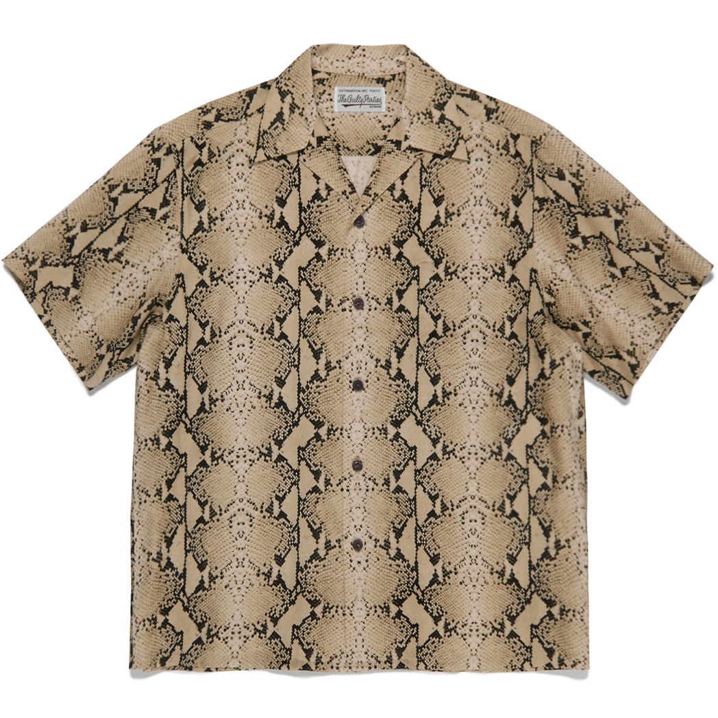 WACKO MARIA/PYTHON HAWAIIAN SHIRT S/S（ベージュ）［パイソン ...