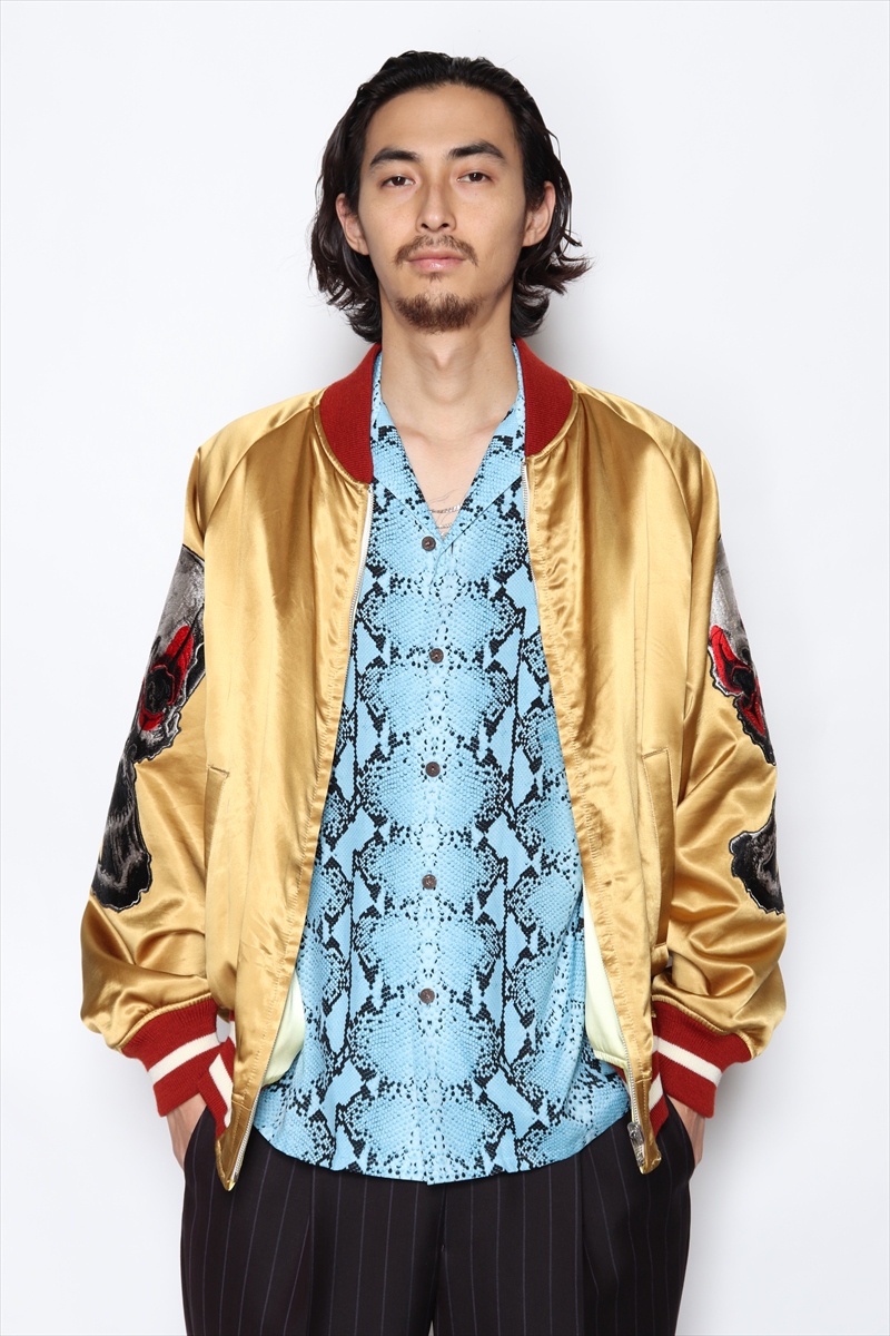 画像: WACKO MARIA/PYTHON HAWAIIAN SHIRT S/S（ブルー）［パイソンハワイアンシャツ-22春夏］