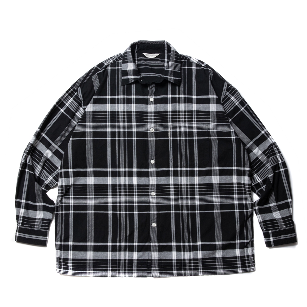 画像: COOTIE PRODUCTIONS/Madras Check L/S Shirt（ブラック）［マドラスチェックシャツ-22春夏］