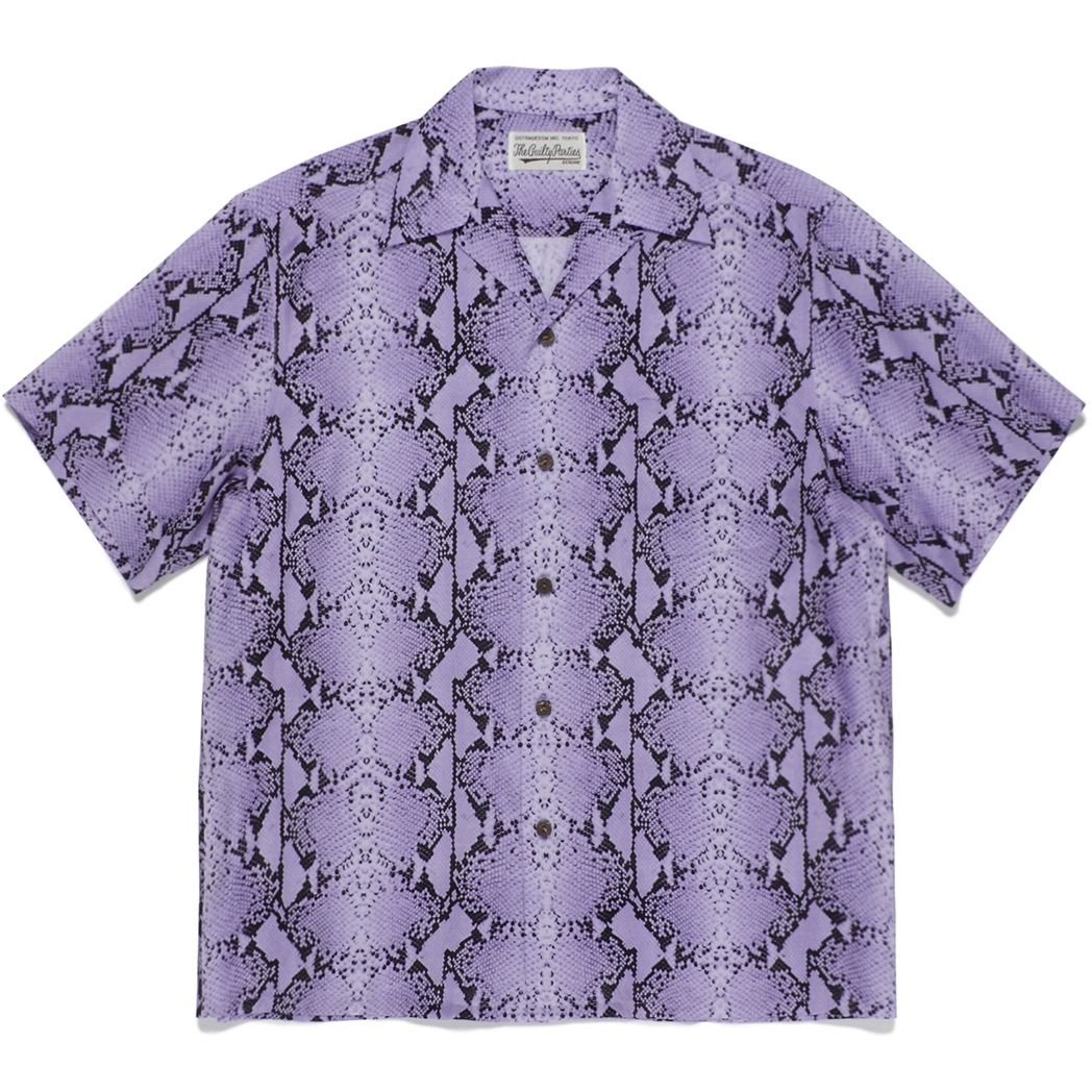 画像: WACKO MARIA/PYTHON HAWAIIAN SHIRT S/S（パープル）［パイソンハワイアンシャツ-22春夏］