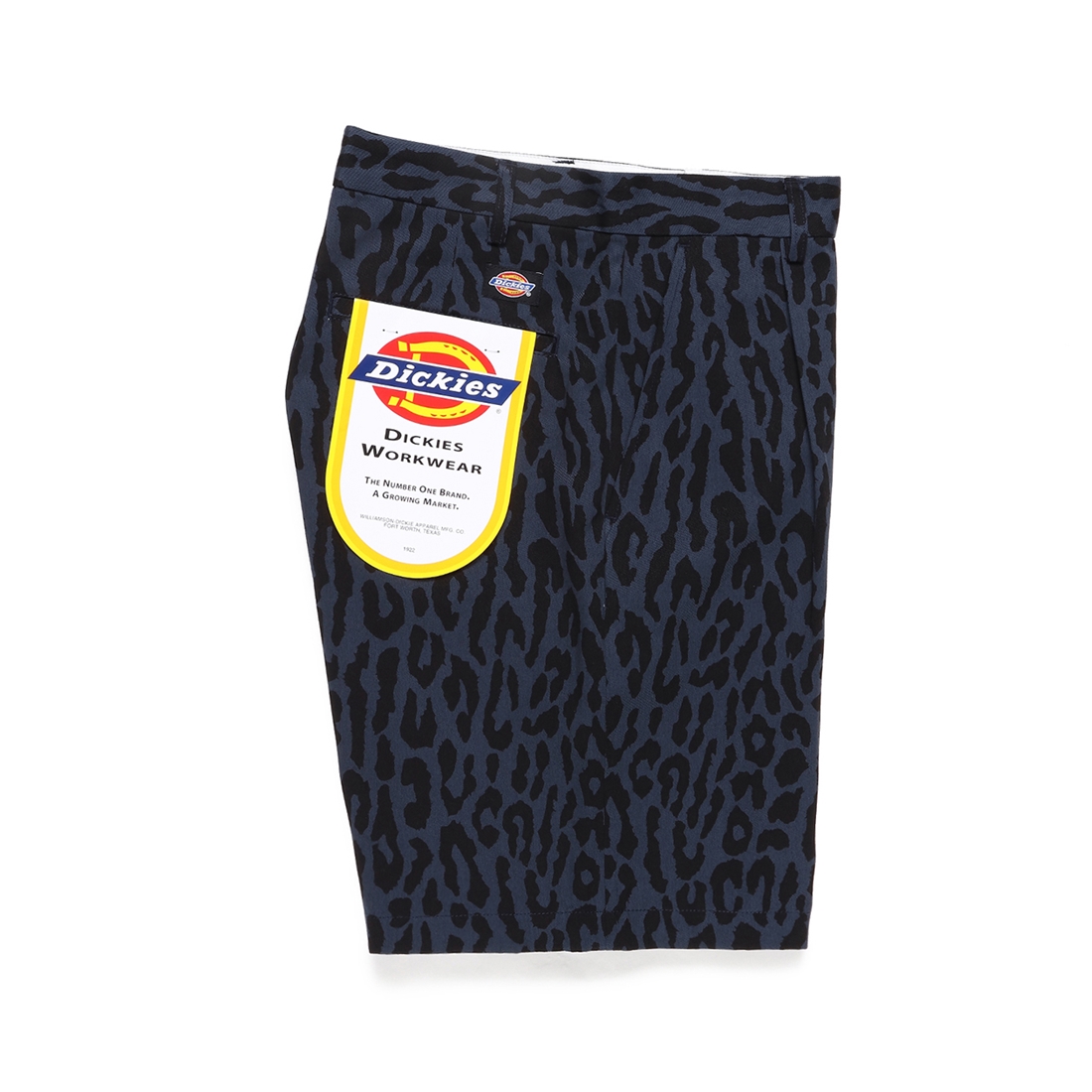 画像: WACKO MARIA/DICKIES / LEOPARD PLEATED TROUSERS（ネイビー）［レオパードワンタックショーツ-22春夏］