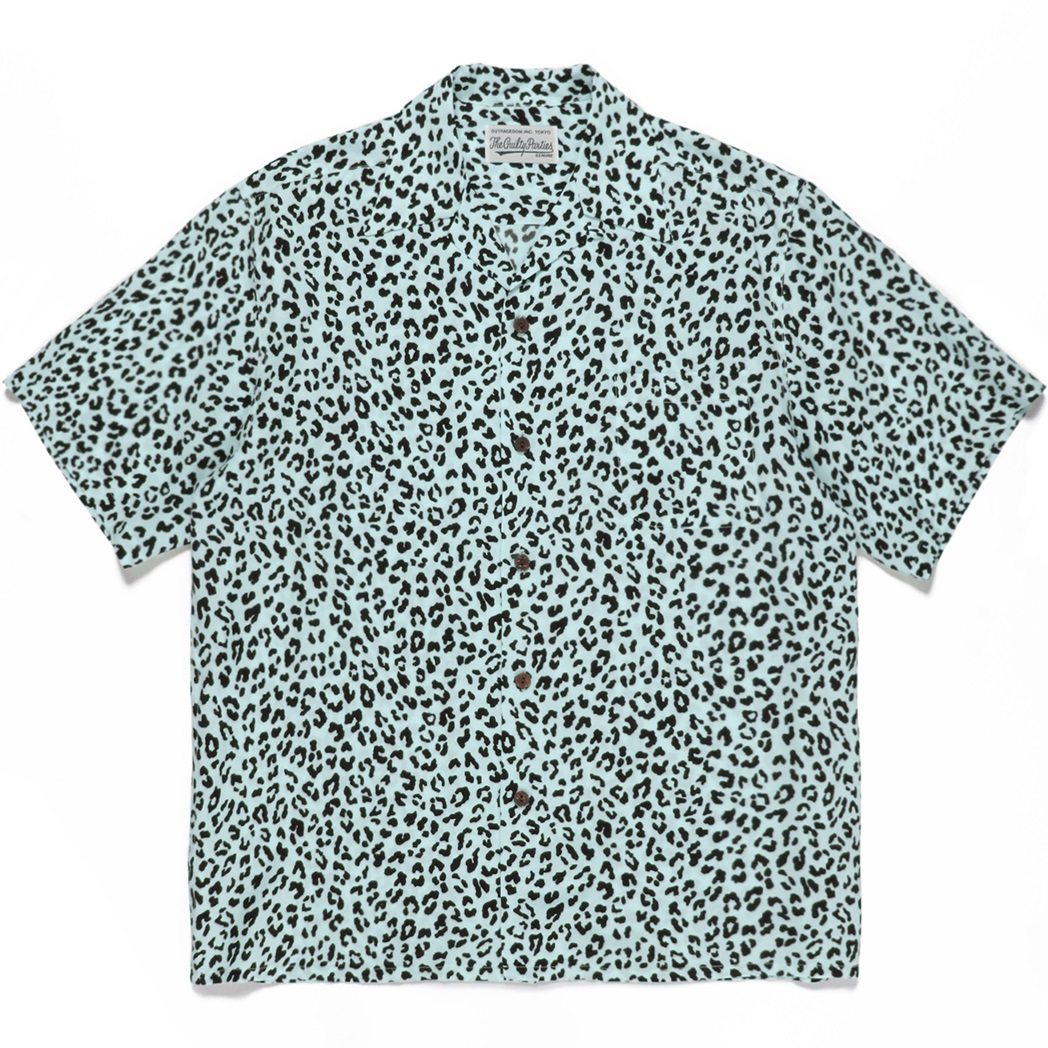 WACKO MARIA/LEOPARD HAWAIIAN SHIRT S/S（ミント）［レオパード 