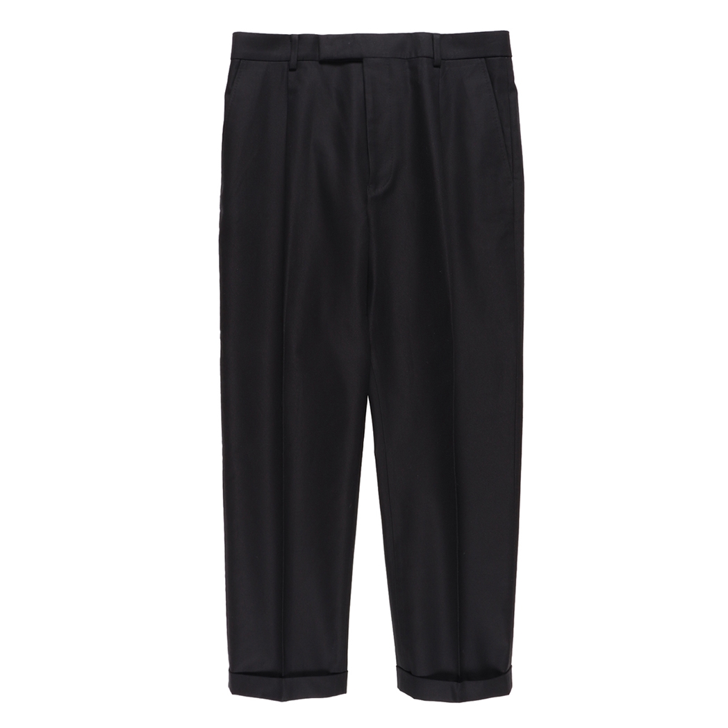 WACKO MARIA/PLEATED TROUSERS（TYPE-2）（ブラック）［ワンタック 