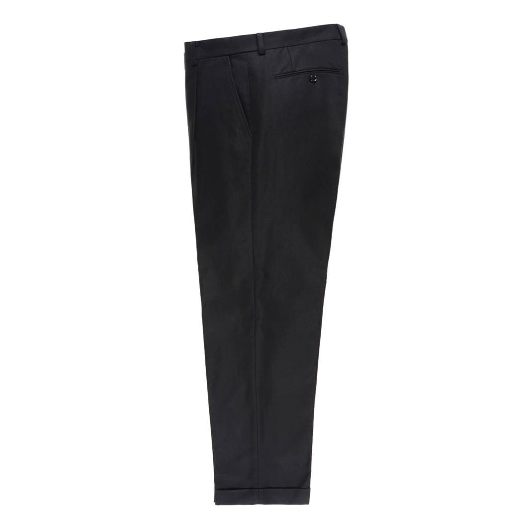 画像: WACKO MARIA/PLEATED TROUSERS（TYPE-2）（ブラック）［ワンタックコットンスラックス(TYPE-2)-22春夏］