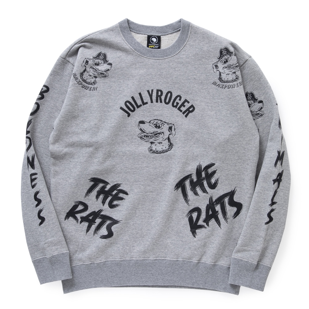 画像: RATS/ANIMALS CREW NECK SWEAT（グレー） 【30%OFF】［クルーネックスウェット-22春夏］