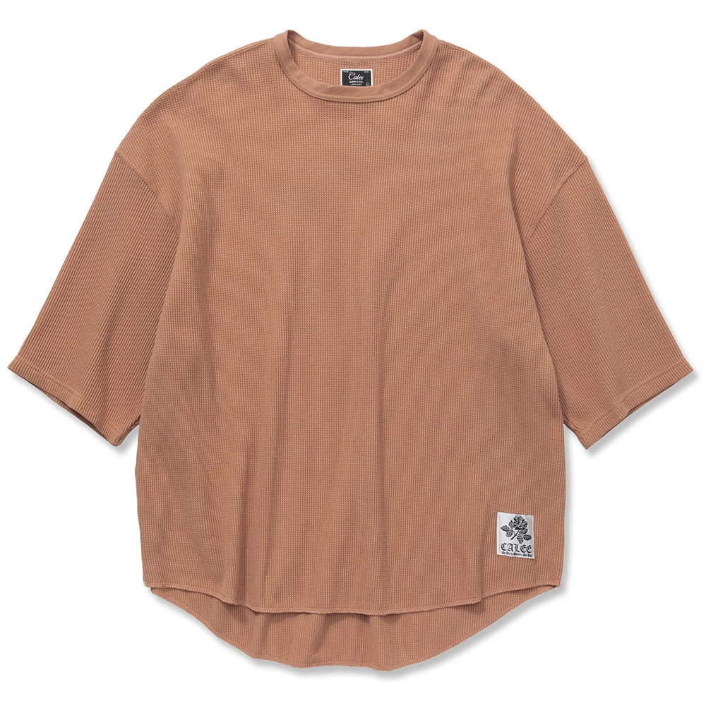 画像: CALEE/Drop shoulder M/S waffle t-shirt（ピンク）［ドロップショルダーサーマル5分袖T-22春夏］