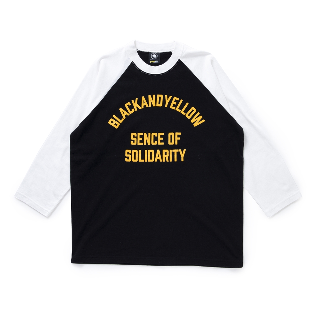 RATS/RAGLAN SLEEVE TEE（ブラック）［ラグラン7分袖T-22春夏］ - JONAS