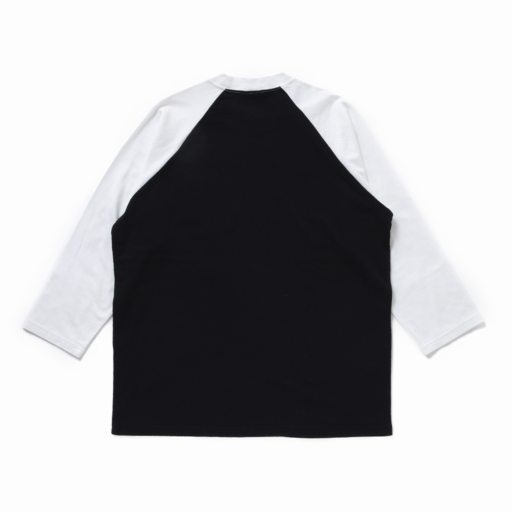 RATS/RAGLAN SLEEVE TEE（ブラック）［ラグラン7分袖T-22春夏］ - JONAS