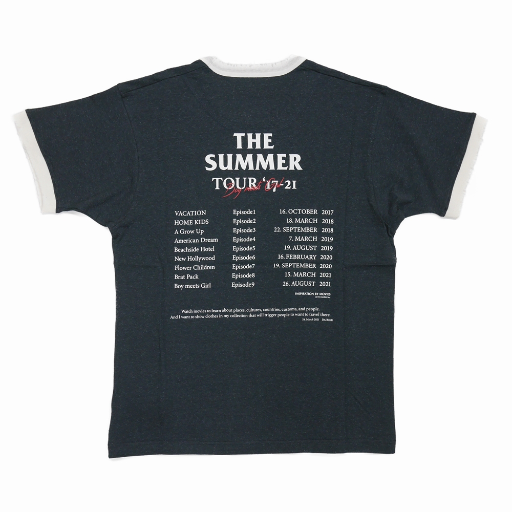 画像: DAIRIKU/"The Summer Tour" Trim Tee（ホワイト&ブラック）［トリムT-22春夏］