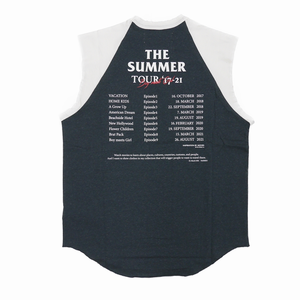 画像: DAIRIKU/"The Summer Tour" No-Sleeve Tee（ホワイト&ブラック）［ノースリーブT-22春夏］