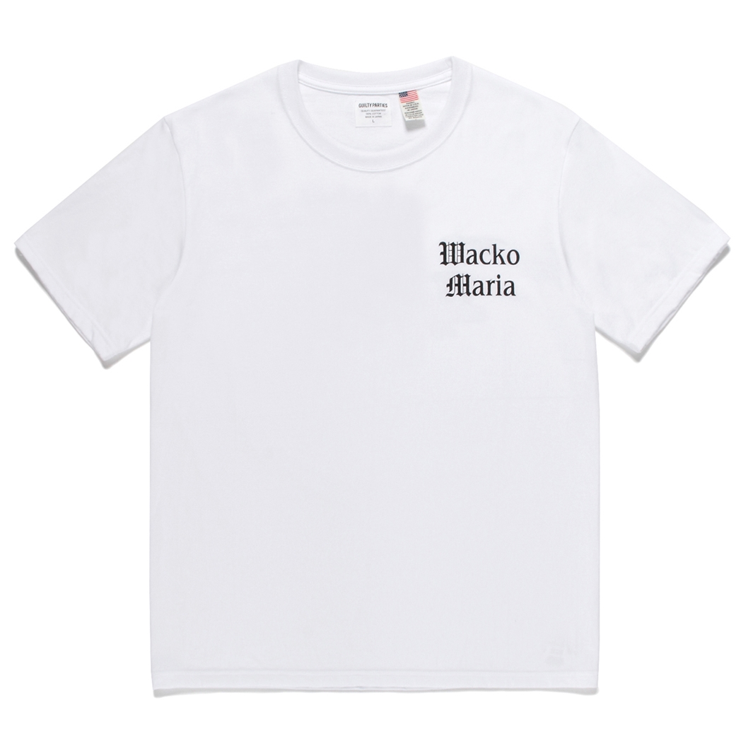 WACKO MARIA/US FABRIC T-SHIRT（TYPE-1）（ホワイト）［プリントT-22 