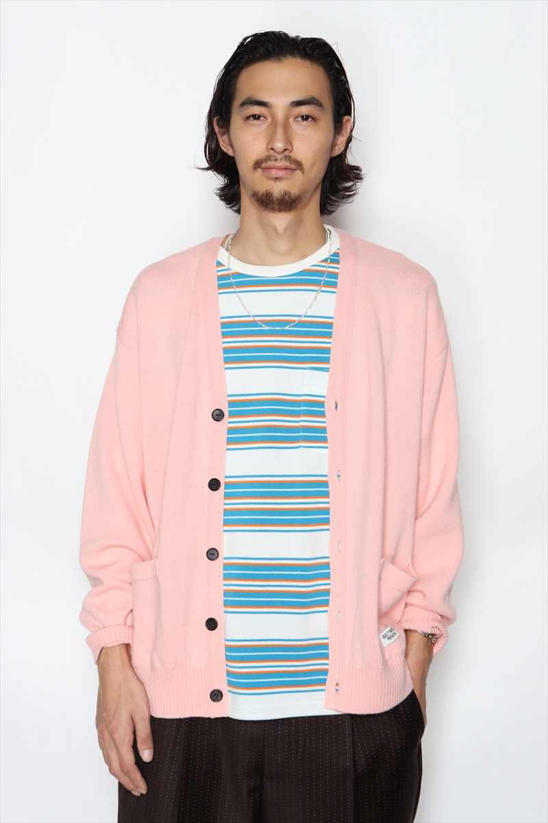 WACKO MARIA/STRIPED T-SHIRT（ブルー）［ボーダーポケT-22春夏］ - JONAS