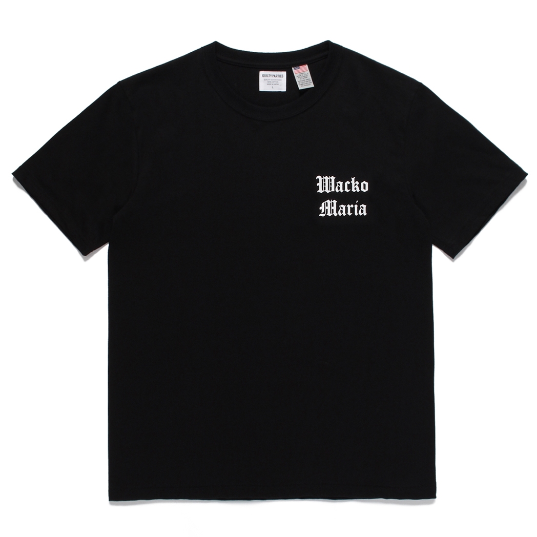 WACKO MARIA/US FABRIC T-SHIRT（TYPE-2）（ブラック）［プリントT-22 