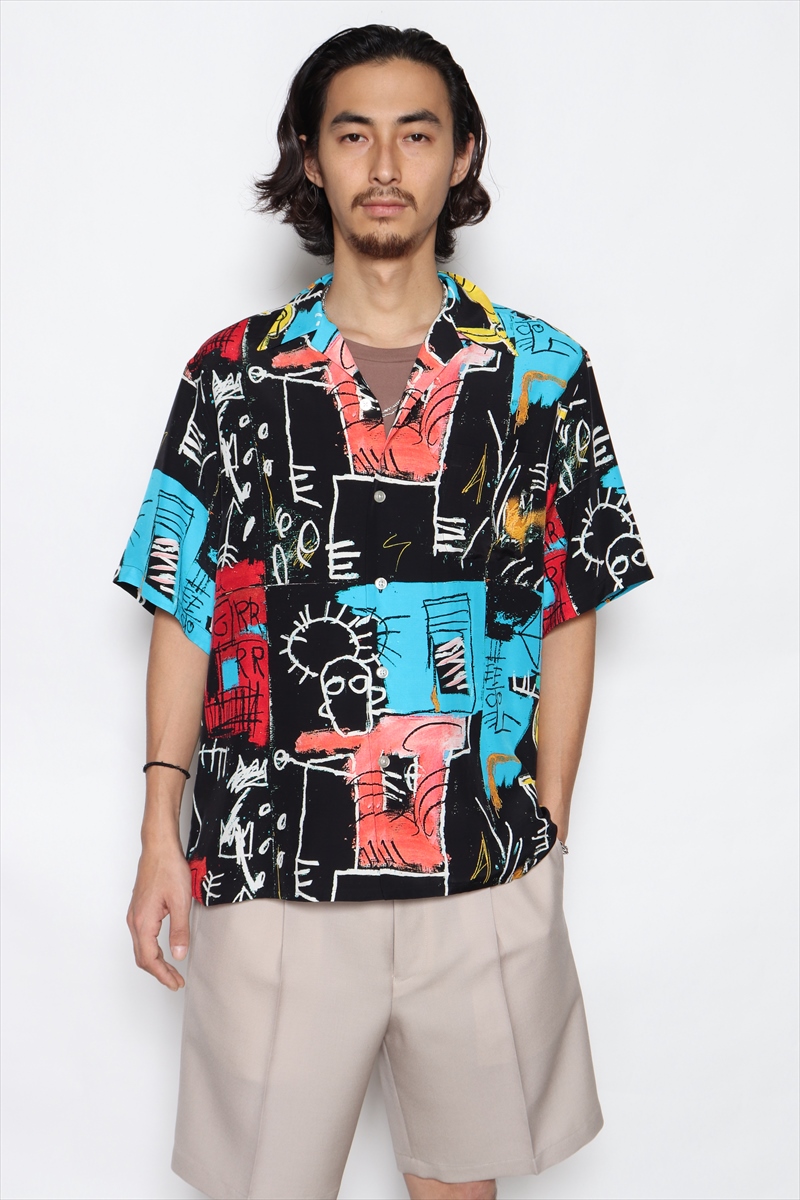 画像: WACKO MARIA/JEAN-MICHEL BASQUIAT / HAWAIIAN SHIRT S/S（ワンカラー）［ハワイアンシャツ-22春夏］