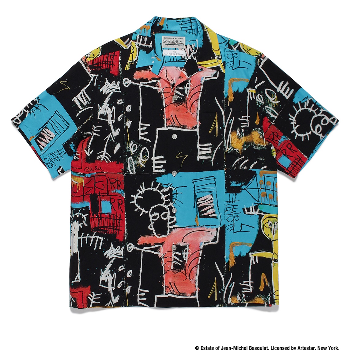 WACKO MARIA ワコマリア 23SS×JEAN-MICHEL BASQUIAT S/S HAWAIIAN SHIRT バスキア ハワイアン 開襟 アロハシャツ ホワイト