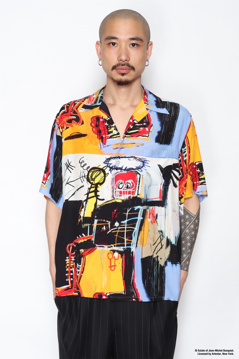 画像: WACKO MARIA/JEAN-MICHEL BASQUIAT / HAWAIIAN SHIRT S/S（ワンカラー）［ハワイアンシャツ-22春夏］