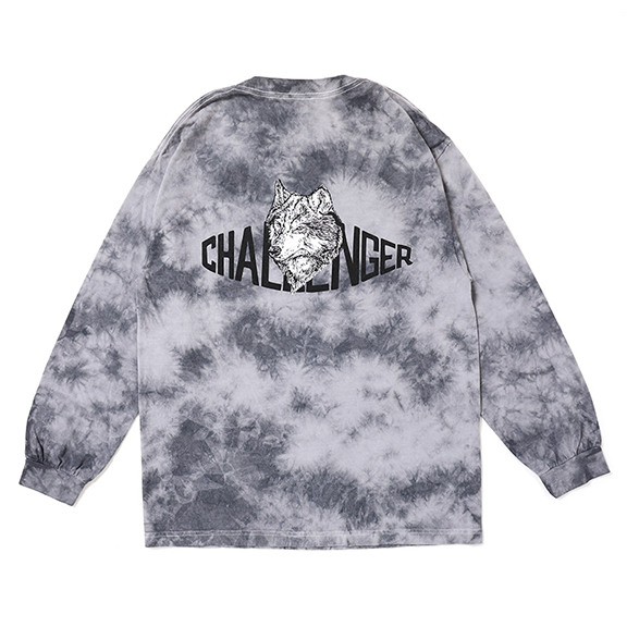 CHALLENGER/TIE DYE WOLF LOGO L/S TEE（TIE DYE）［タイダイ染め長袖T
