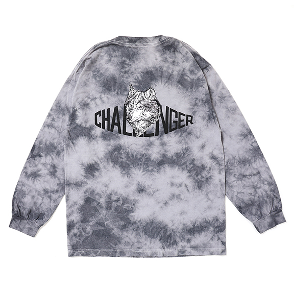 画像: CHALLENGER/TIE DYE WOLF LOGO L/S TEE（TIE DYE）［タイダイ染め長袖T-22秋冬］