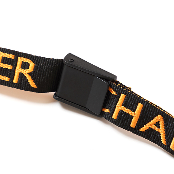 画像: CHALLENGER/LOGO JACQUARD BELT（BLACK×ORANGE）［ベルト-22秋冬］