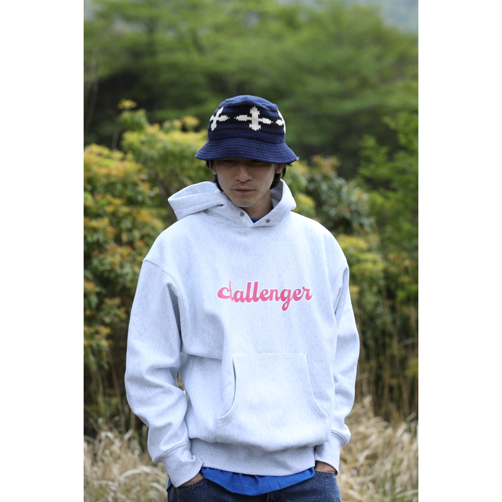 CHALLENGER/90'S LOGO HOODIE（GRAY）［プルオーバーパーカー-22秋冬